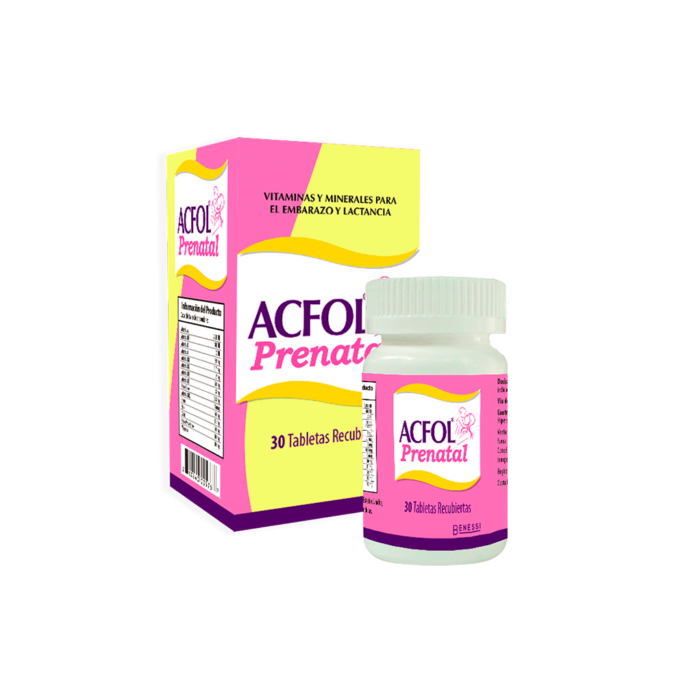 Acfol Prenatal (Vitaminas) X 30 Tab Nf