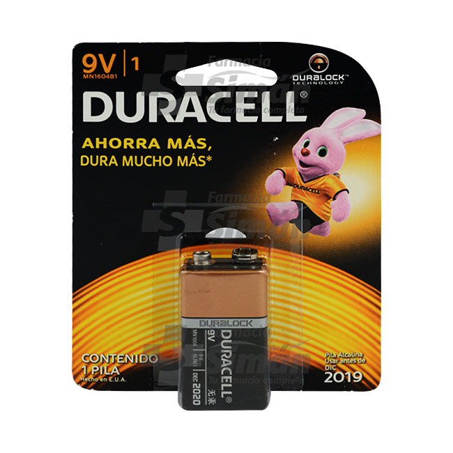 Duracel Baterias 9V-1 Blister