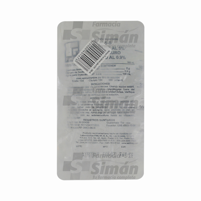 Suero Iv D5S 0.9% X 500Cc Bolsa