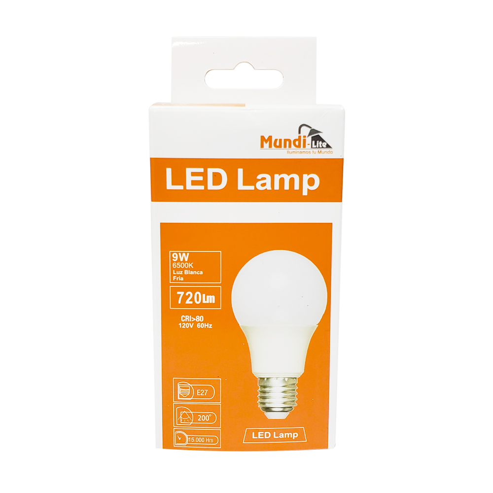 Bombillo Led 9W 120V 6500K A60