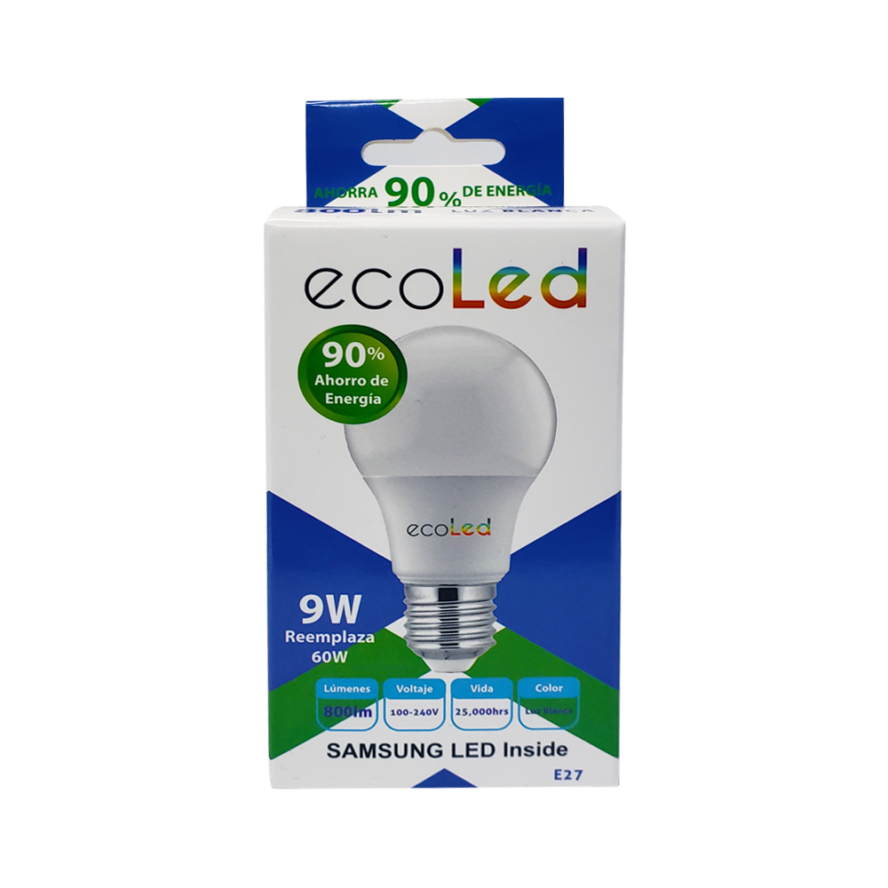 Ecoled Foco Luz Blanca 9W