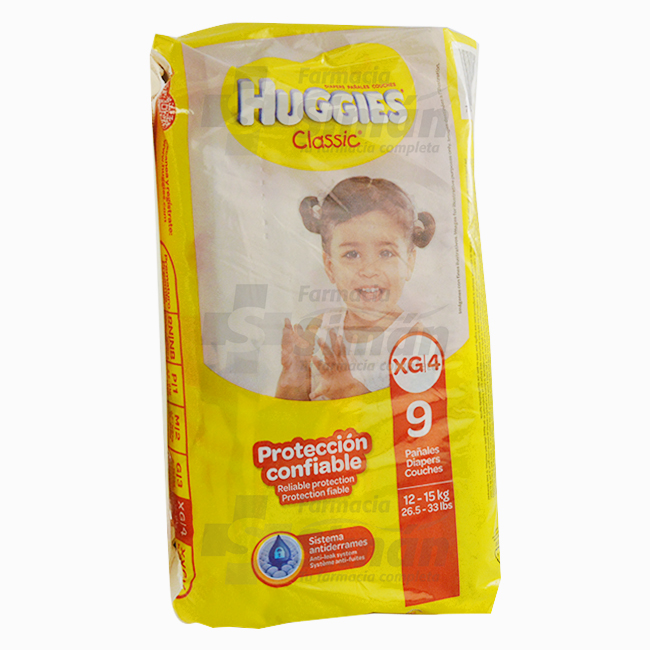 Huggies Pañal Classic Xg/4 9Un